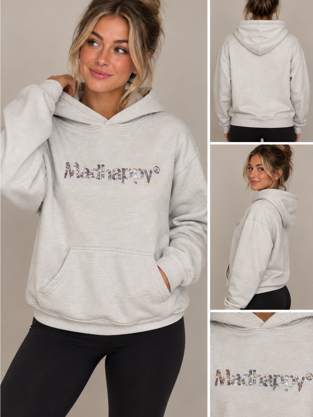 Madhappy Cream Logo Pullover Hoodie